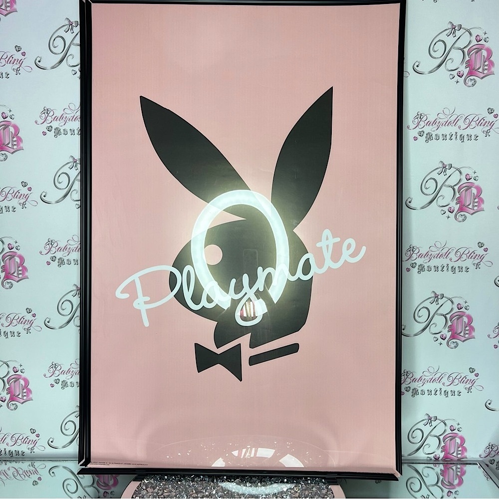 Playboy bunny poster wall art large payment black Pink Playmate Poster 2000s
